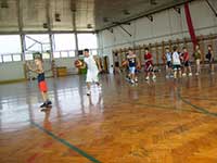 edzőtábor a tornateremben