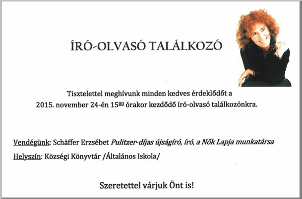 Író-olvasó találkozó