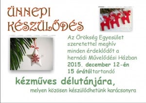 Karácsonyi készülődés @ Művelődési Ház | Hernád | Pest | Magyarország